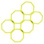 Synco Hex Hoop rings (Set of 6 ) Yellow