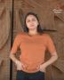 Shop affordable Pure organic cotton dark brown t-shirt for w