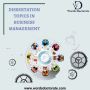 Dissertation Topics in Business Management - Words Doctorate