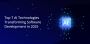 Top 7 AI Technologies Transforming Software Development in 2