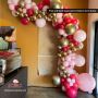 Pink and Gold Asymmetric Balloon Arch Dubai Pink and Gold Asymmetric Balloon Arch Dubai