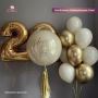 🎈 Gold Birthday Balloons Bouquet in Dubai! 🎈