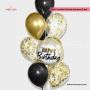 🎉 Gold Confetti Birthday Bouquet in Dubai! 🎉