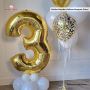 🎈 Golden Number Balloon Bouquet in Dubai! 🎈