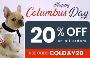 Big Saving on Columbus Day Sale! FLAT 20% OFF + $0 Shipping 