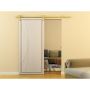 Brushed stainless steel barn door hardware