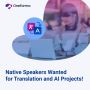 Join our team now Translators & Linguist