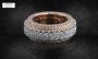Modern Sparkling Elegance with Moissanite Micro Pave Band 