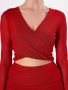 Solid Side Slit Bodycon Dress – Red Hot Elegance!