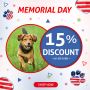 Memorial Day Big Saving - Get 15% off on all Pet Supplies