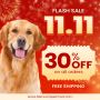 11.11 Sale Alert! 30% Off on Everything + Free Shipping 