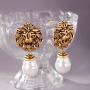 LEWIS SEGAL VINTAGE LION HEAD EARRINGS WITH PEARL DROP LEWIS SEGAL VINTAGE LION HEAD EARRINGS WITH PEARL DROP