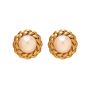 LEWIS SEGAL VINTAGE 18K GOLD MABE PEARL EARRINGS STUD LEWIS SEGAL VINTAGE 18K GOLD MABE PEARL EARRINGS STUD