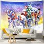 Buy Attractive Tapestry Of Christmas Horses Cartoon Illustra