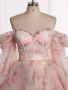Floor Length Printing Floral Prom Dress