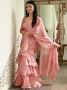 Silk Ruffled Saree with Stitched Blouse