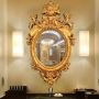 Gold Hand Carved European French Baroque Style Wall Decorati