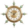 Unique Ship Wheel Wall Clock Nautical Gift Office Decor