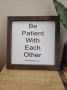 10" X 10 " Ephesians 4 v 2 Wood Frame Christian Gift Decor