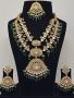 Ishhaara Polki Long Rani Haar with Green Beads Royal Look