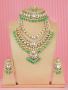 Polki kundan bridal jewellery set with choker long necklace