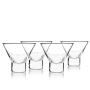 Viski® Heavy Base Crystal Martini Glasses | BistroToRestro