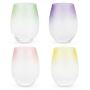 Frosted Ombre Stemless Wine Glasses Blush - BistroToRestro