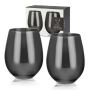 Gunmetal Stemless Wine Glasses by Viski® | BistroToRestro