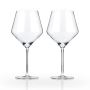 Angled Crystal Burgundy Glasses by Viski® | BistroToRestro