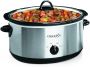 Crock-Pot 7 Quart Oval Manual Slow Cooker, Stainless Steel 