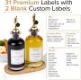 Olive oil dispenser bottle set