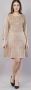 Kronia Women Drop Waist Beige Knee Length Dress