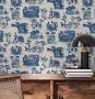 Immerse Your Space in Heritage with Toile De Aburi Wallpaper