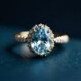 1.70ct Oval Hidden Halo Solitaire Lab Grown Diamond Engageme