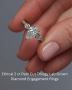 		 Stunning 2ct Pear Cut Trilogy Lab Grown Diamond Engagemen