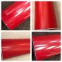 3D 4D 7 RED Carbon Fiber Vinyl Film Wrap DIY Auto Motorcycle