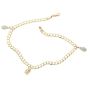 14 Karat Gold Italian Curb Hamsa - Love Anklet