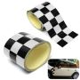 CHECK CAR GRAPHIC sticker bomb Car Roof Black and White