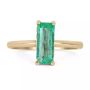 1.90 Carat Elongated Emerald Cut Colombian Emerald FourProng