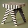 Buy Black and White Bone Inlay Side Table