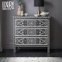Buy Stylish Grey Bone Inlay Chest of Drawers