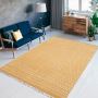 Orange Boho Cotton Rug Indian Handmade Rug Outdoor Area Rug 