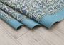 Washable Rug Floral Blue Cotton Runner Rug Gift For Him Bloc