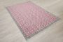 Washable Flat weave Rug Pink Cotton Area Rug Boho Cotton Rug