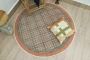 Round Area Rug Washable Cotton Rug Indian Hand Block Printed