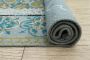 Blue Cotton Rug, Handmade Gray Rug, Flat weave Area Rug, Flo