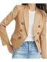 Chic Simplicity – Lady Beige Leather Blazer for All Occasion