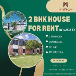 2 BHK House for Rent in Waco, TX