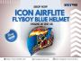 Shop now Icon Airflite Flyboy Blue Helmet Online in the UK