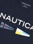 Nautica Men's Sustainably Crafted Logo half-sleeve black T-S